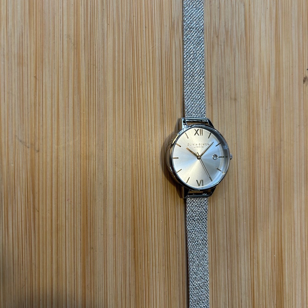 Olivia Watch With 34mm Silver SunRay Face With Silver MeshBracelet - Picture 6 of 9